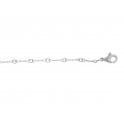 14Kt White Gold Small Dogbone 045